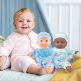 YCFUN 12 Inch Twin Baby Doll Set, Black and White Baby Doll Toy with Clothes & Pacifier, Pretend Play Preschool Toys for Toddlers Kids