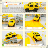 YCFUN Dinosaur Toys for Kids, Create A Dinosaur World Road Race with Rolling Ball 8 Dino and 2 Race Cars for Boys & Girls Ages 3 -10