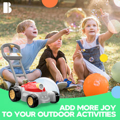 (Upgraded 5000+ Bubbles Per Min) Bubble Lawn Mower,Bubble Machine for Toddlers 3-5 Outdoor,Backyard,Gardening Toy Birthday Gift Preschool Kids Boys,Girls(Large)