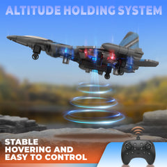 YCFUN Remote Control Airplane for Kids Adults with 2 Batteries