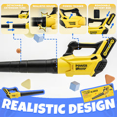 Kids Leaf Blower Toy, Outdoor Gardening Tool with Realistic Airflow & Engine Sounds, Pretend Play Toy for Boys Girls Toddlers