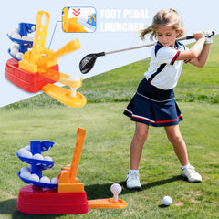 YCFUN Toddler Golf Set, Toy Golf Set with Cornhole Beanbag Cloth and Putting Mat