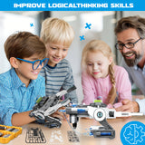 STEM Robotic Mechanical Hand Building Kit, DIY Construction Toy with Lifetime Parts, Science Gift for Boys & Girls (White)