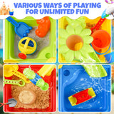 YCFUN Sand and Water Play Table Toys Outside Beach Toys for Toddler Boys Girls Age 1-3 3-7