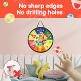 YCFUN Double Sided Dart Board for Kids, Toys for 3-12 Years Old Boys with 12 Sticky Balls
