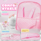 12 Inch Soft Body Baby Doll with 3 Outfits, Backpack & Feeding Accessories, Doll Carrier Toys Set for Toddlers Girls