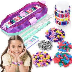 Bracelet Making Kit, YCFUN Toy Gem Makeup Jewelry Making Kit with Storage Box, DIY Girls Toys for Child Ages 6+