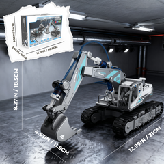 YCFUN 168 Pcs Model Building Kit with Hydraulic, 3-in-1 Construction Truck Set with Crane, Excavator & Wood Loader, Engineering Build Toy for Kid 6-13