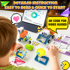 YCFUN 50-in-1 Robot Kit, 438 Pcs DIY Educational Science Kit, Multiple Model STEM Toys, Building Experiment Toys for Ages 6-13 Boys Girls, Ideal Gift for Christmas, Holidays