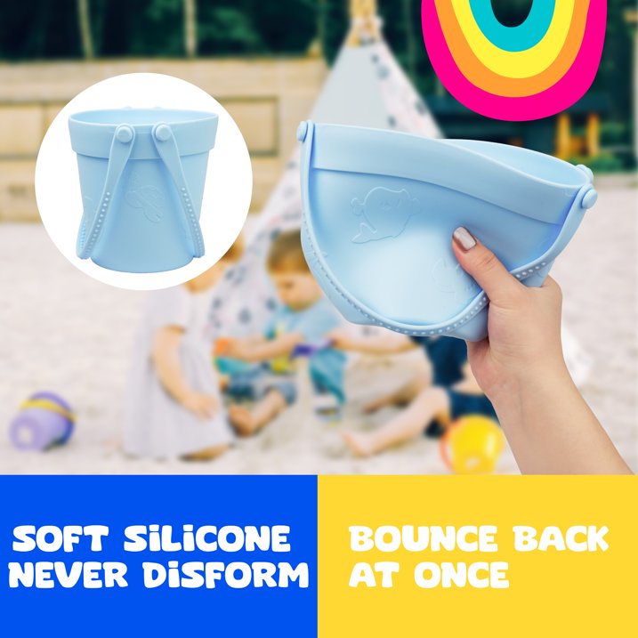 Beach Toys, YCFUN Silicone Sand Toys for Boys Girls Childs Kids with Shovel and Sand Bucket