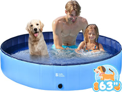 YCFUN Foldable Hard Plastic Pool, Non-slippery Swimming Pool with PP Boards