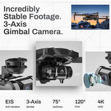 YCFUN BD901 Foldable Drone with 4K Camera, 3-Axis Gimbal