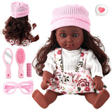 12 inch Black Interactive Talking Doll with Hair, Mirror, Comb Accessories