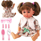 YCFUN Interactive Talking Baby Doll with Styling Hair Set, 12" Singing Toy with Comb & Mirror, Gift for Toddlers Age 2-6
