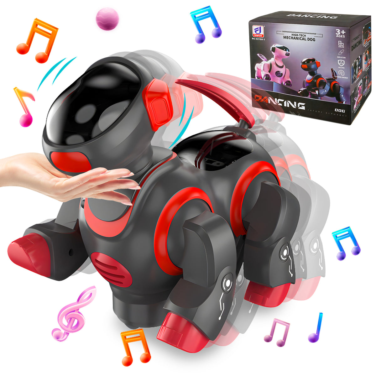 YCFUN Smart Puppy Toy for Kids , Music and Dance Intelligent Robot Puppy