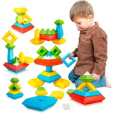 YCFUN Baby Toys for 6-12 Months, Bellochiddo 15Pcs Stacking Toys Montessori Toys for Infant Toddlers Kids