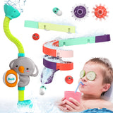 YCFUN Bath Toys for Toddlers,Bathtub Toy with Sunflower Shower and Floating Squirting Toys,Magnetic Fishing Game for Babies,Birthday for Kids