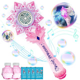 YCFUN Bubble Machine - Princess Magic Bubble Wand Frozen Toys for Girls, Music & Light Bubble Blower - Outdoor Fun Bubble Toys, Birthday Gifts for Kids