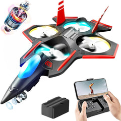 YCFUN Drones for Kids, Brushless RC Airplane with HD Camera, Remote Control Jet Fighter with Lights for Adutls Kids Boys Grils
