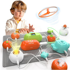 YCFUN Science STEM Kits for Kids, Electronic Circuit Block Exploration Kit Toys Gifts for Boys Girls Age 3+