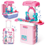 Girl Toys, YCFUN 3-in-1 Kids Makeup Girls Makeup Kids Makeup Set for Kids Tollders Age 4 6, Pink