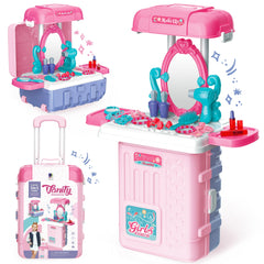 Girl Toys, YCFUN 3-in-1 Kids Makeup Girls Makeup Kids Makeup Set for Kids Tollders Age 4 6, Pink