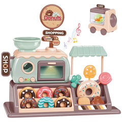 YCFUN Kids Toys, YCFUN Play Food for Kids Kitchen Play Set Doughnut Shop Set with Cart