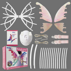 YCFUN Princess Dress up Costume with Electric Fairy Wings for Girls Age 3-8, Halloween Christmas Gift with Lights, Music