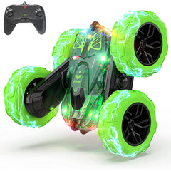 YCFUN SK03 LED RC Car, 2.4GHz Double Side 360 Flips RC Stunt Car