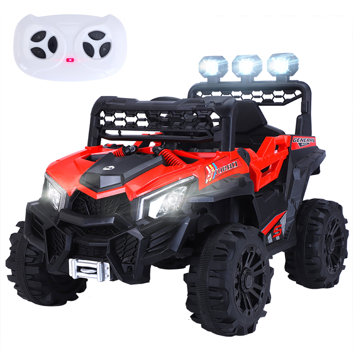 Ride on Toys, YCFUN 12V Kids Powered Ride on Cars for Toddlers, Electric Cars for Kids with Remote Control, Gift for Boys Girls Aged 2-4 Years-Red