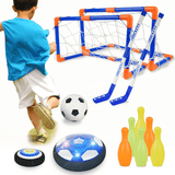 YCFUN 4-in-1 Foldable Soccer Set, Beginner Sports Soccer Game Hover Ball Kids Outdoor Toys Gifts for Kids Boys Girls Children Ages 3+, ABS Hockey Bowling Set