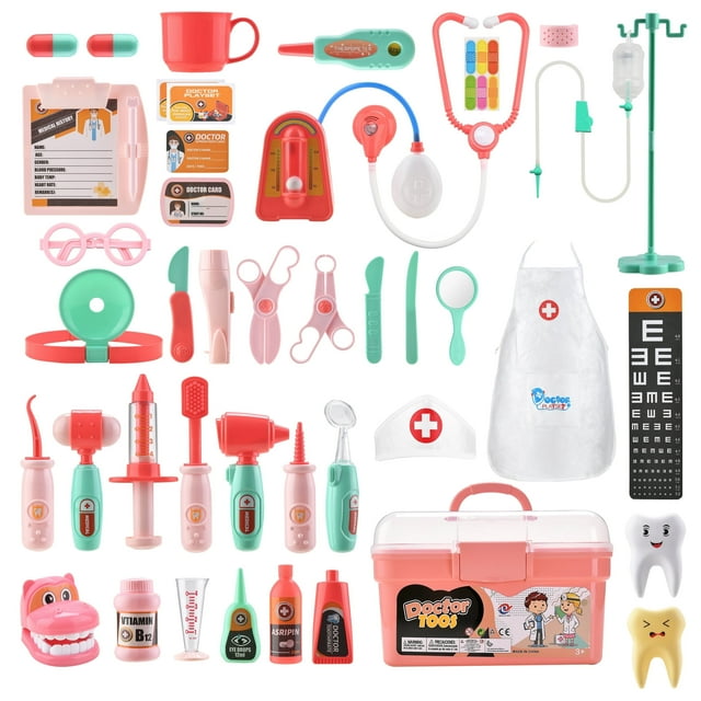 YCFUN Prentend-Play Doctor Kit for Kids, Dentist Kit Medical Kit Toy Set with Doctor Case
