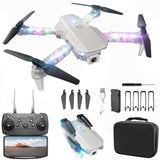 YCFUN Drone with HD Camera for Adults Kids, FPV RC Quadcopter with Coloeful LED Lights