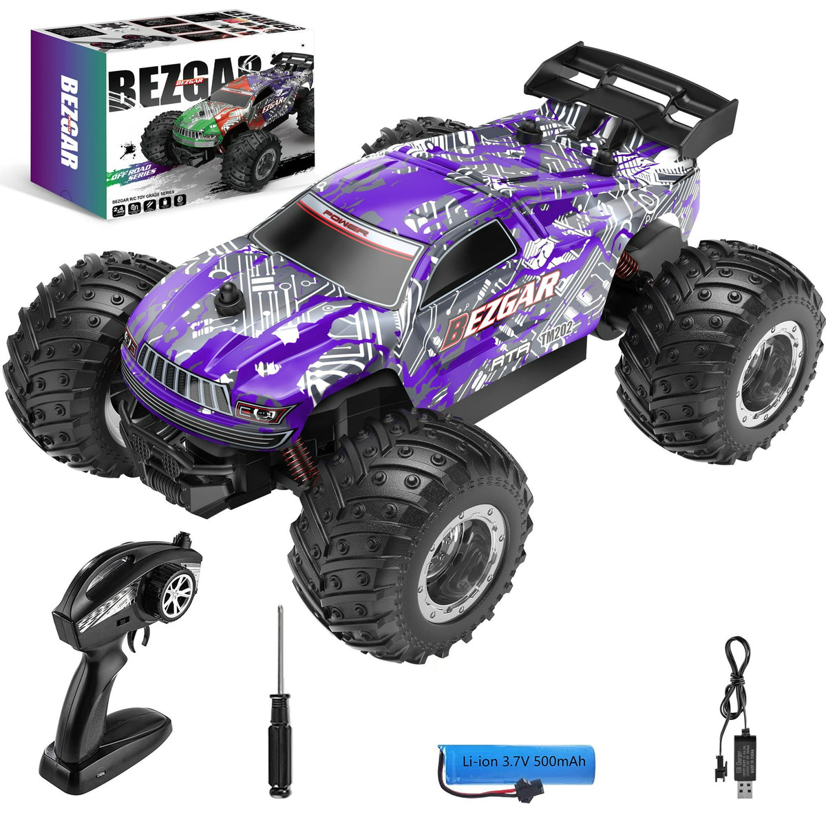 YCFUN Monster Trucks, 1:20 Remote Control Cars RC Truck Rock Crawler for Boys 5-7 8-11, Orange