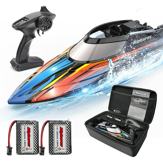 YCFUN RC Boat with Case, 20+ MPH Fast Remote Control Boat for Adults and Kids, Toy Boats for Pools and Lakes