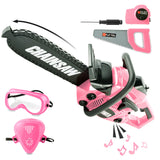 YCFUN Power Construction Tool Electric Chainsaw Toy Play Set with Rotating Chain and Realistic Sounds