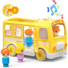 YCFUN Construction Toy Vehicles Trucks, Wooden Toy Cars for Kids