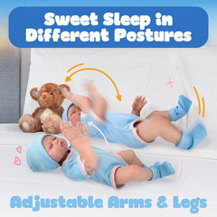 YCFUN Reborn Baby Dolls - 34 inches Realistic Newborn Soft Vinyl Baby Dolls Toy for Kids Age 3+