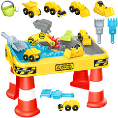 YCFUN Sand & Water Table for Kids Toddler - 3-Tier Toddler Outdoor Sensory Activity Table with Accessories