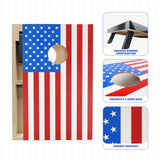 YCFUN Portable Cornhole Board Set - 2 Wooden Cornhole Board with 8 Bean Bags and Carrying Case