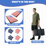 YCFUN Portable Cornhole Board Set - 2 Wooden Cornhole Board with 8 Bean Bags and Carrying Case