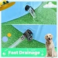 YCFUN Foldable Hard Plastic Pool for Dogs and Kids, Non-slippery Swimming Pool with PP Boards, Kiddie Pool for Dogs, Indoor&Outdoor Pet Bathing Tub with Water Drainage， 32inches