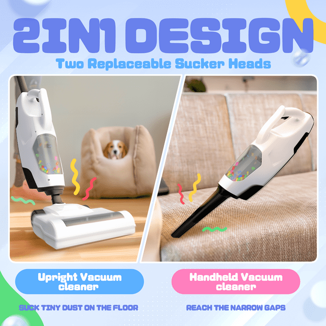 YCFUN Toy Vacuum Cleaning Set for Kids, Pretend Play Toys