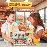 YCFUN Kids Toys, YCFUN Play Food for Kids Kitchen Play Set Doughnut Shop Set with Cart