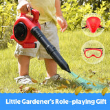 YCFUN Real Working Kids Leaf Blower Toy, Pretend Play Leaf Blower with Gardening Tool Set, Outdoor Toy for Toddler Boys & Girls