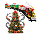 Hanging Christmas Train for Tree, Electric Toy Train with Light, Sound & Smoke Effects, Battery-Operated Gift for Boys & Girls