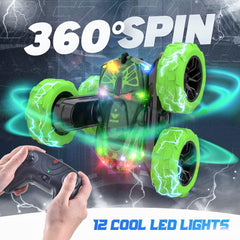 YCFUN SK03 LED RC Car, 2.4GHz Double Side 360 Flips RC Stunt Car