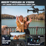 YCFUN BD101 Drone with 1080P Camera for Adults and Kids, Foldable FPV Remote Control Drone with Gestures Selfie, Auto Hover