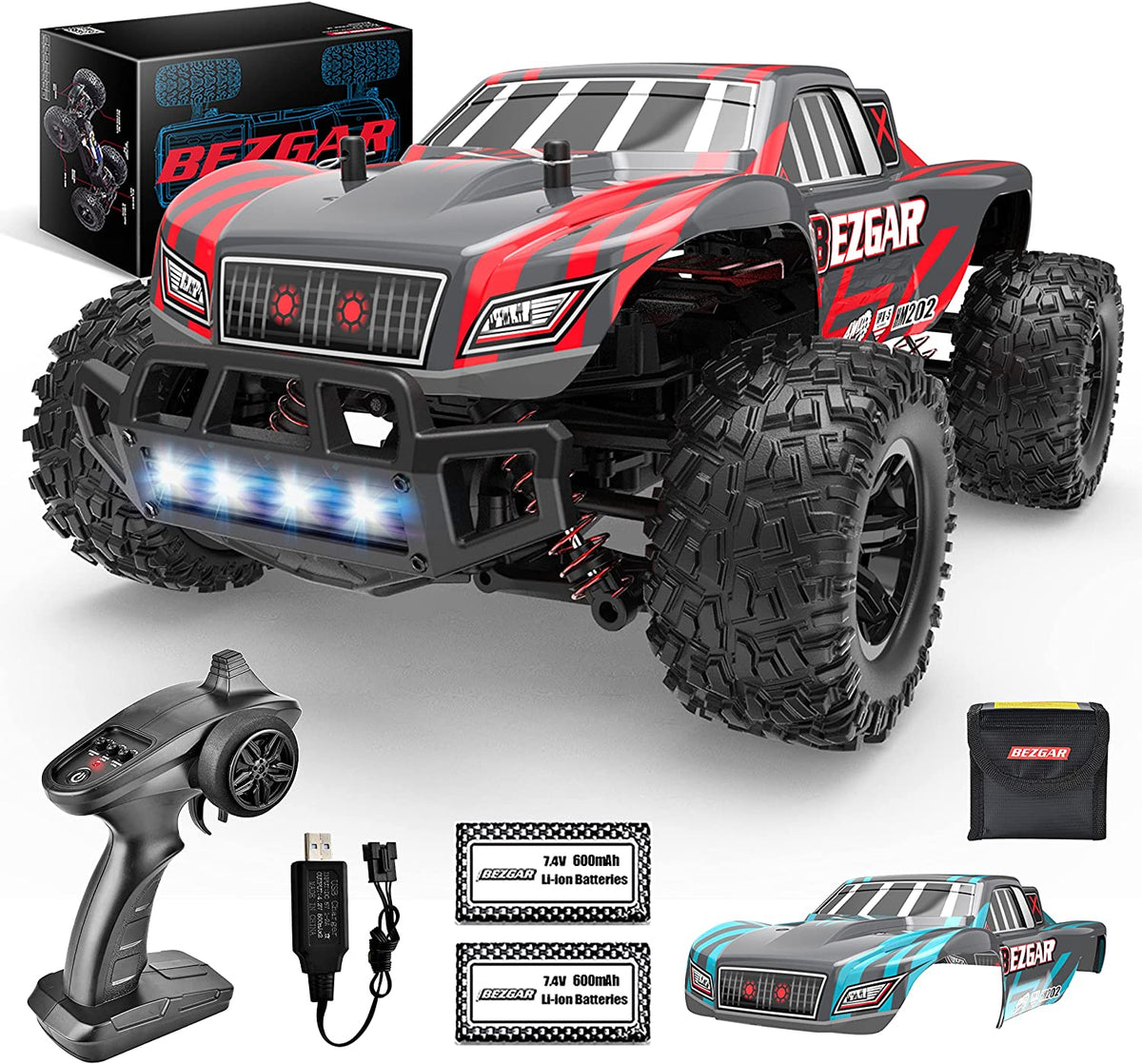 YCFUN HM202 Remote Control Truck-9145 High Speed All Terrains Off Road RC Monster Car