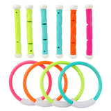 YCFUN Pool Diving Toys, Underwater Swimming Pool Toys for Kids Ages 4-8, Training Pool Diving Rings, and Diving Sticks Gift Set